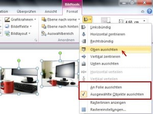 PowerPoint Tipp Folienobjekte ausrichten