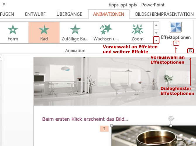 PowerPoint 2010/2013 Tipp Folienobjekte animieren